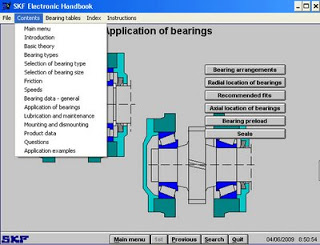 Phần mềm tra cứu vòng bi SKF (SKF Electronic Handbook)