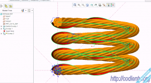 Sử dụng lệnh Helical Sweep và lệnh Variable Sweept