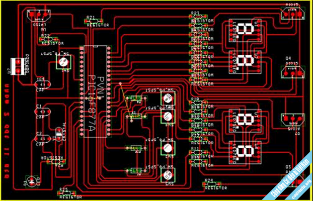 Đo nhiệt độ hiển thị LED 7SEG dùng PIC16F877A