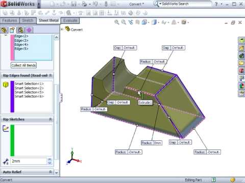 Hướng dẫn Convert Sheet Metal trong Solidworks